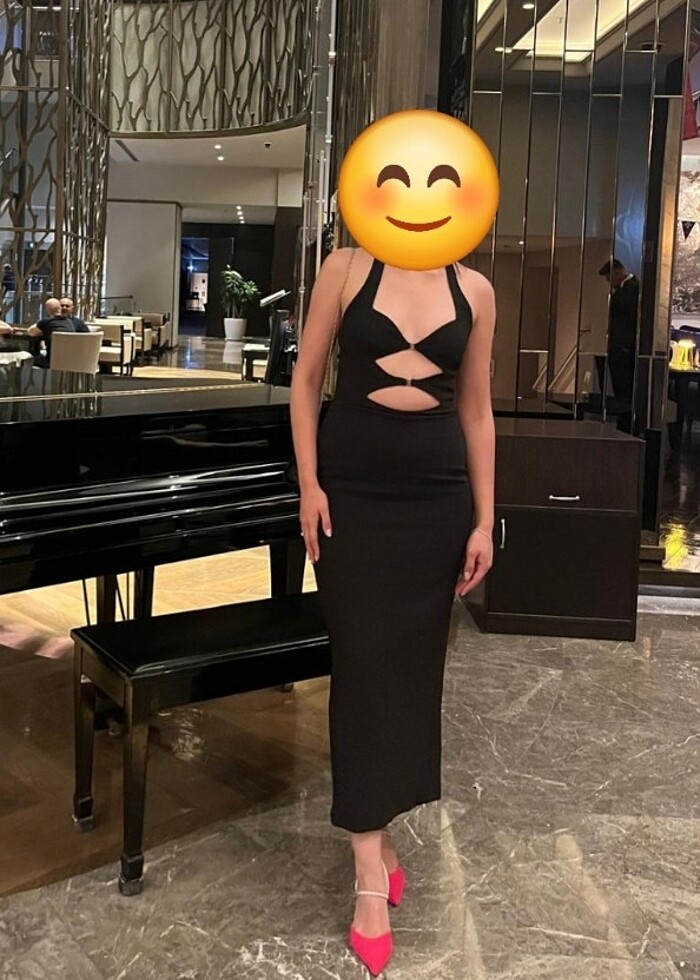 ZARA ABIYE SIYAH ELBISE - Görsel 4