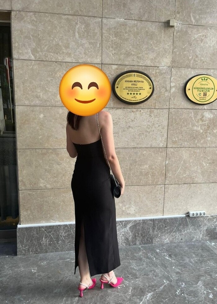 ZARA ABIYE SIYAH ELBISE - Görsel 5