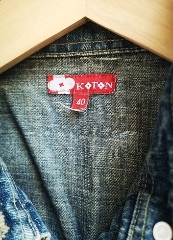 40 Beden Koton Jean elbise
