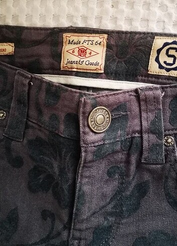 Mudo kabartma desenli pantolon  - Görsel 3