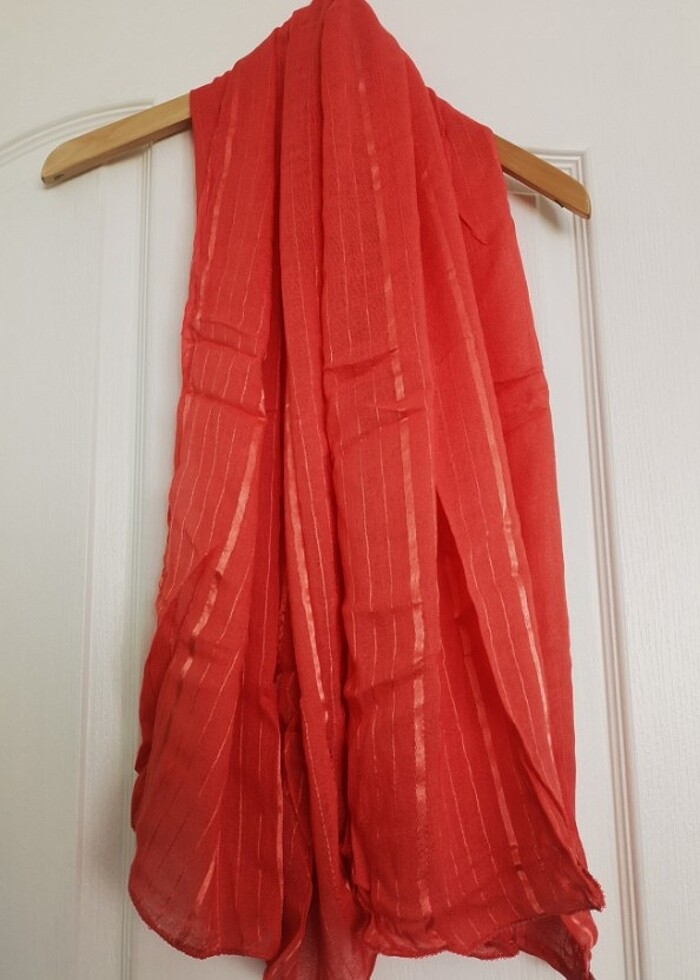 Parlak, sim çizgili büyük şal - Görsel 2