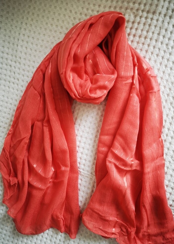 Parlak, sim çizgili büyük şal - Görsel 5