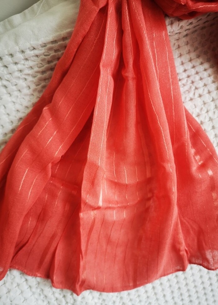 Parlak, sim çizgili büyük şal - Görsel 3