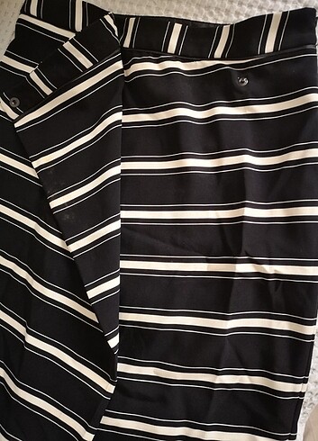 Zara çizgili anvelop etek - Görsel 5