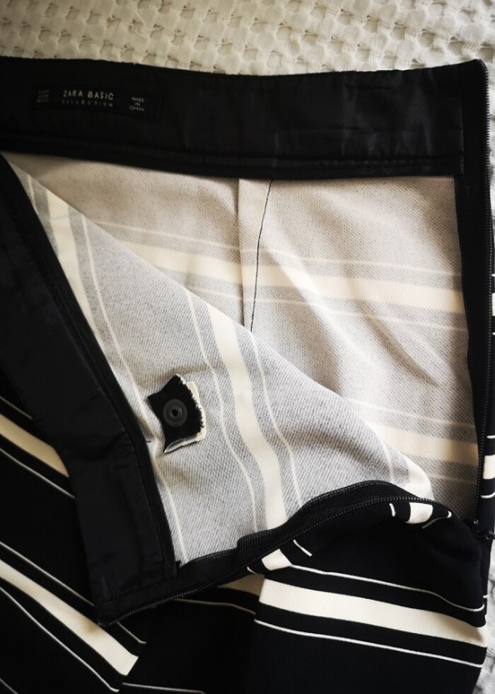 Zara çizgili anvelop etek - Görsel 2