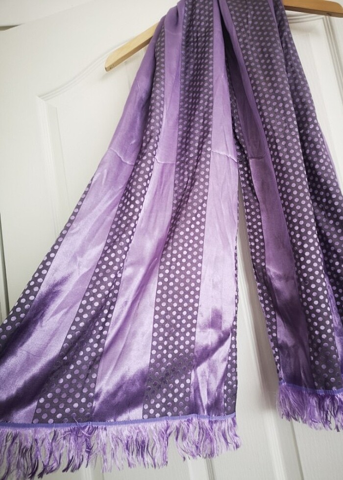 İpek görünümlü uzun şal - Görsel 4