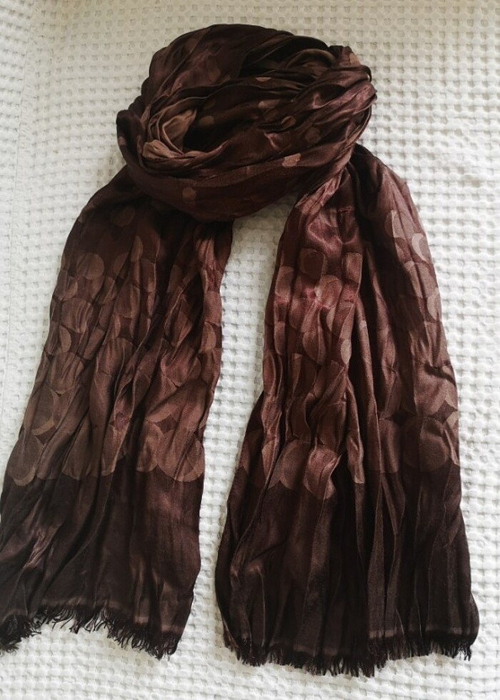 Yuvarlak desenli uzun şal - Görsel 4