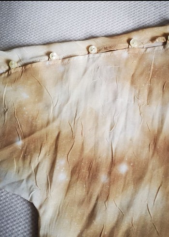 Batik görünümlü uzun şeffaf tunik - Görsel 6