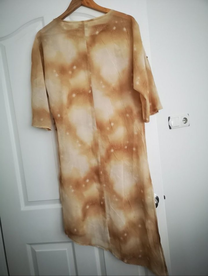 Batik görünümlü uzun şeffaf tunik - Görsel 3