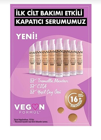 Nyx Bare With Me Kapatıcı serum