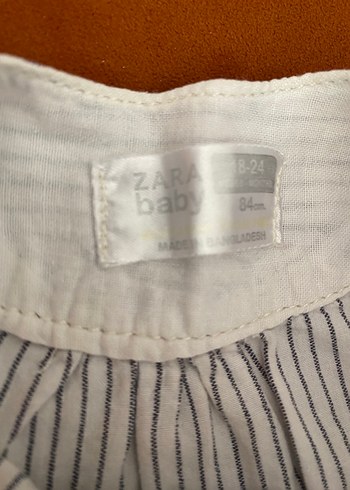 Kız Çocuk Kolsuz Çizgili Keten Elbise - Görsel 3