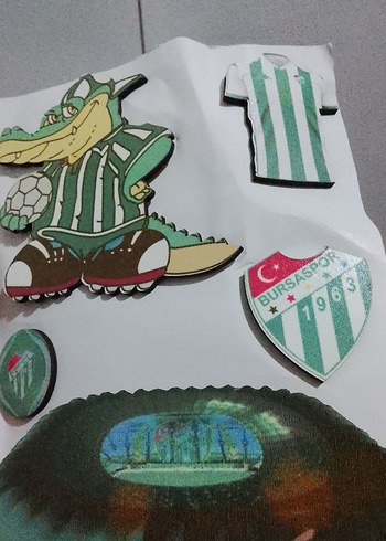 Bursaspor ahşap sticker ve normal stickerı - Görsel 3