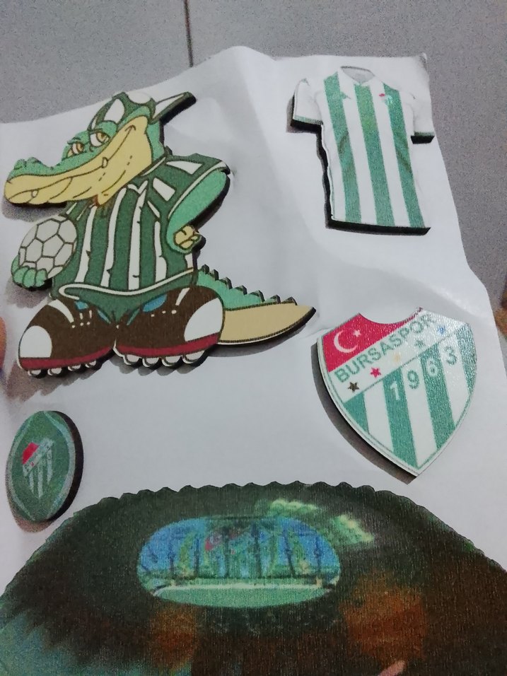 Bursaspor ahşap sticker ve normal stickerı - Görsel 3