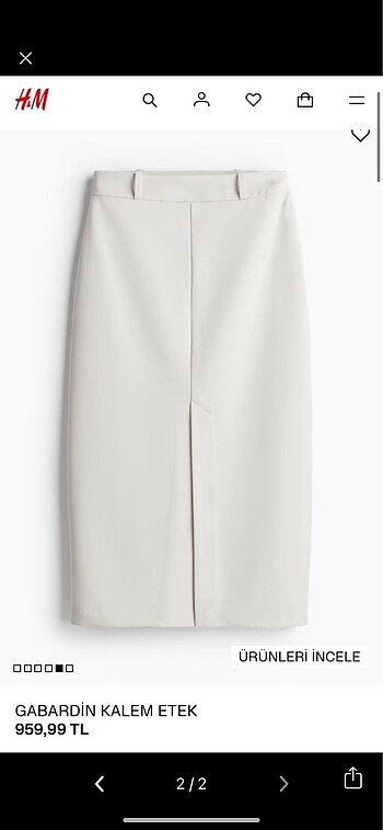 H&M Hm gabardin etek