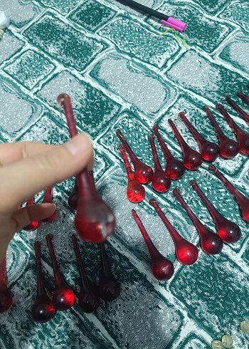 Koyu Kırmızı avize  taslari - Görsel 3