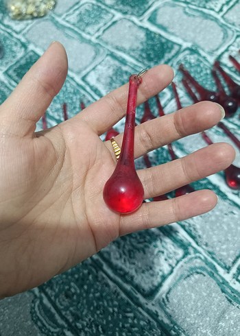 Koyu Kırmızı avize  taslari - Görsel 2