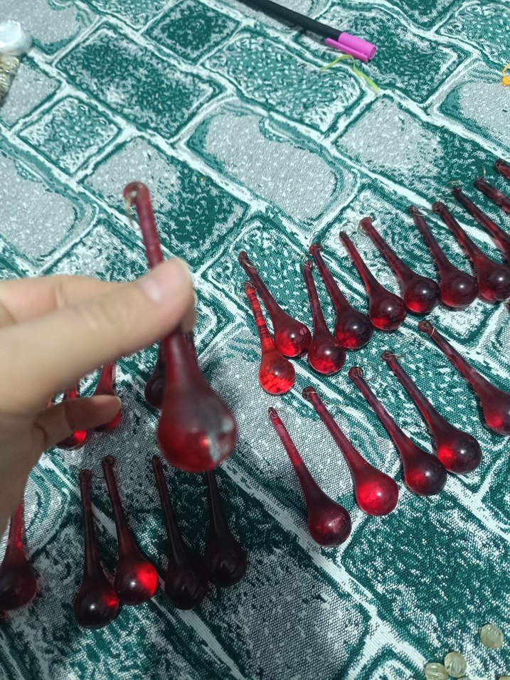 Koyu Kırmızı avize  taslari - Görsel 3