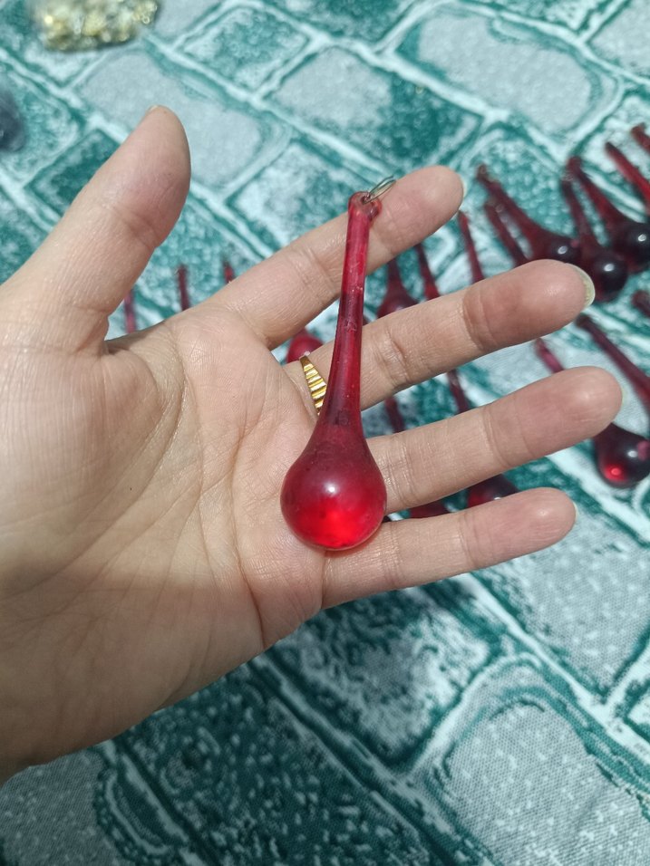 Koyu Kırmızı avize  taslari - Görsel 2