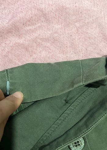 Düğmeli Yeşil Kadın Kumaş Midi şort etek - Görsel 5