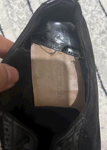 Siyah Rugan Kadın Stiletto Oxford Ayakkabı - Görsel 4