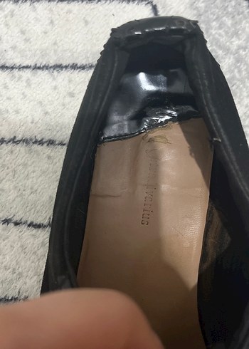 Siyah Rugan Kadın Stiletto Oxford Ayakkabı - Görsel 3