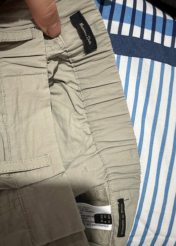 Massimo Durti Bej Keten Pilili Bol Kadın Pantolon - Görsel 3