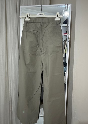 Massimo Durti Bej Keten Pilili Bol Kadın Pantolon - Görsel 2