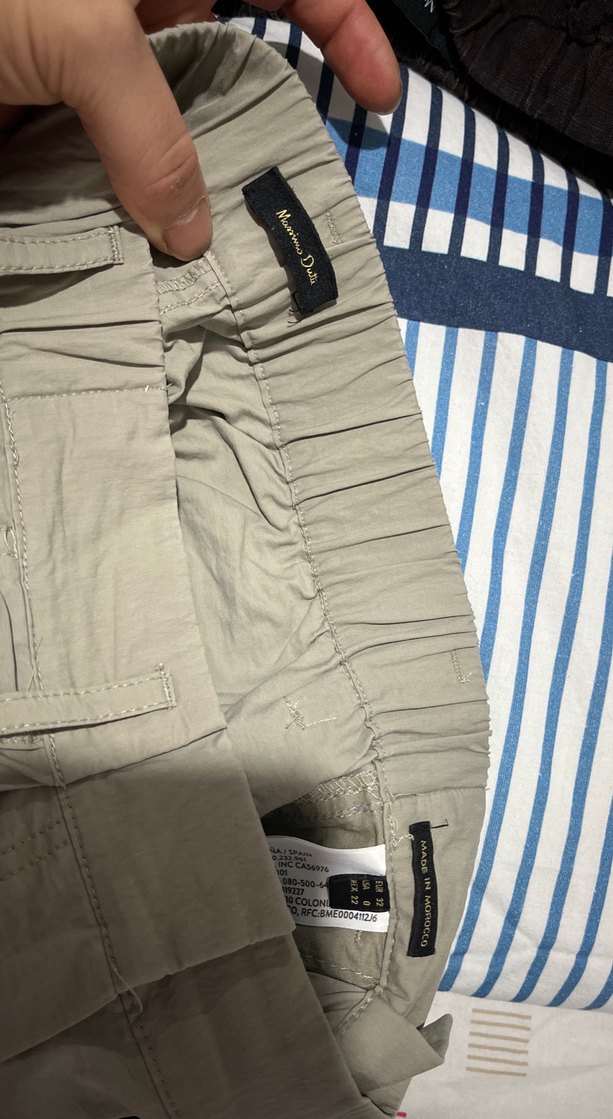 Massimo Durti Bej Keten Pilili Bol Kadın Pantolon - Görsel 3