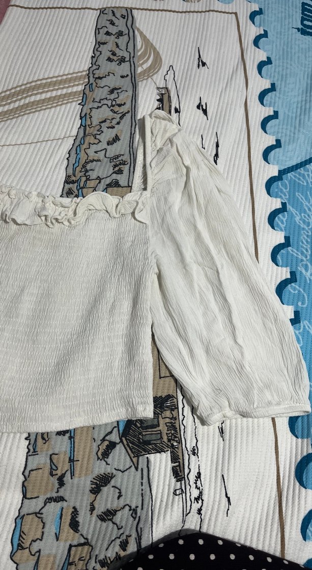 Beyaz Keten Bohem Uzun Kollu Bluz - Görsel 4