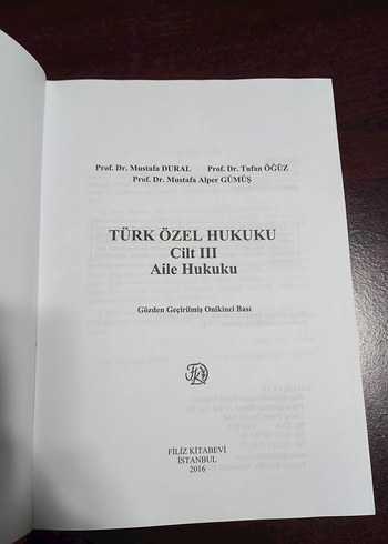 Sıfır Türk Özel Hukuku Cilt 3 Aile Hukuku - Görsel 2