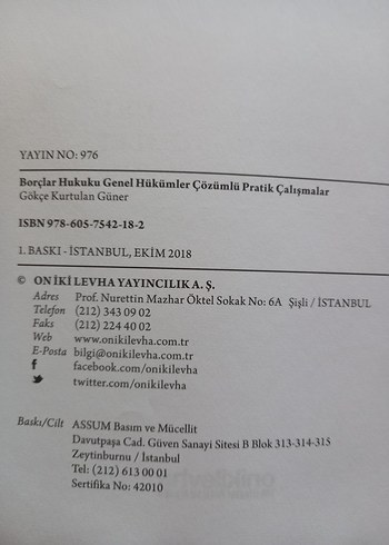 BORÇLAR HUKUKU GENEL HÜKÜMLER PRATİK - Görsel 4