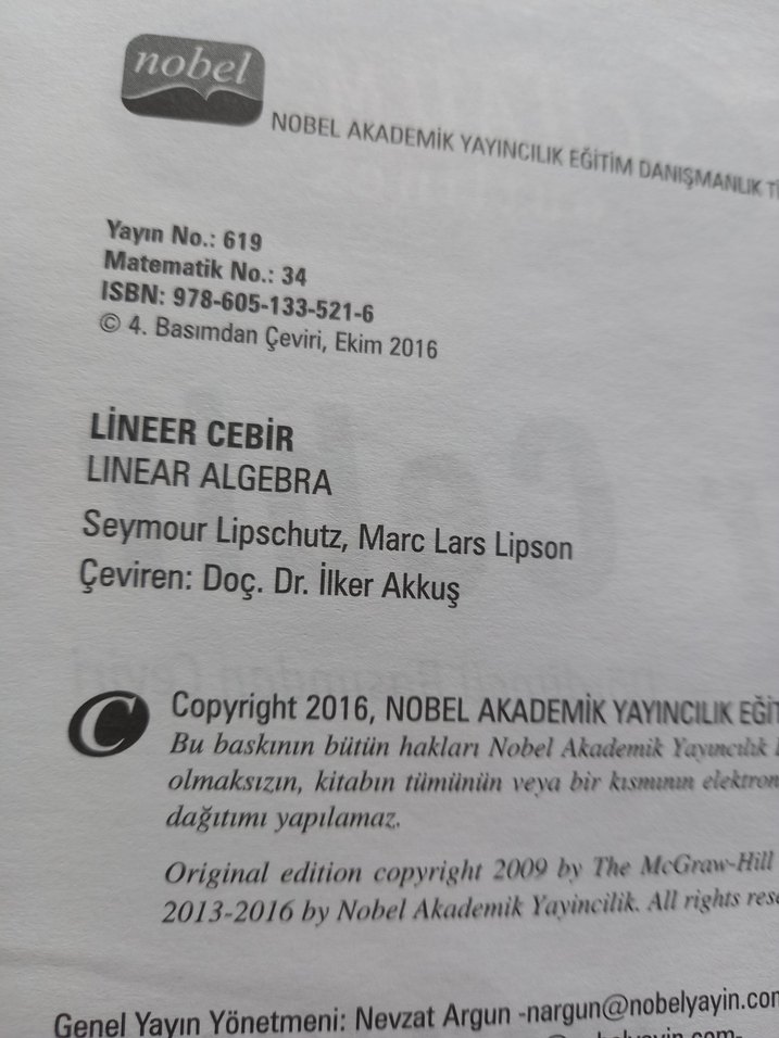SIFIR LİNEER CEBİR KİTABI - Görsel 2