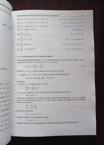 SIFIR Diferansiyel Denklemler 1 - Teori ve Problem Çözümleri - Görsel 7