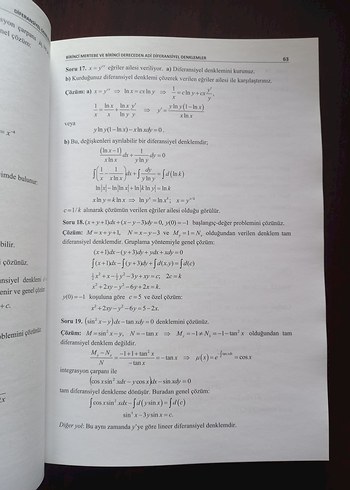 SIFIR Diferansiyel Denklemler 1 - Teori ve Problem Çözümleri - Görsel 5