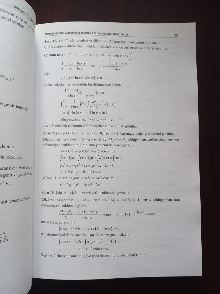 SIFIR Diferansiyel Denklemler 1 - Teori ve Problem Çözümleri - Görsel 5