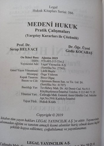 SIFIR MEDENİ HUKUK PRATİK ÇALIŞMALARI - Görsel 5