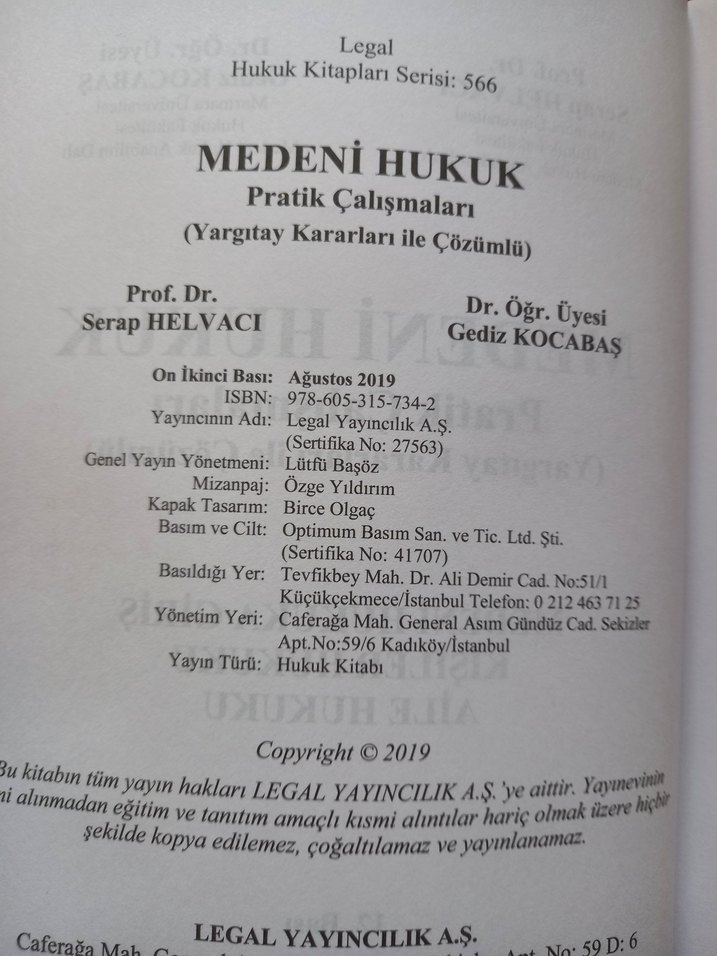 SIFIR MEDENİ HUKUK PRATİK ÇALIŞMALARI - Görsel 5