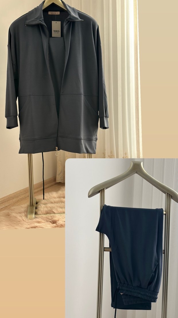 #oysho Gri Kadın Uzun Kollu takım - Görsel 2