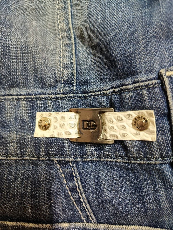 made in italy vintage denim mini elbise Y2K tarzı - Görsel 5