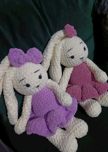 Pastel Mor Peluş Oyuncak Tavşan