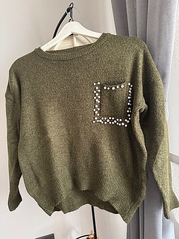 H&M Taşlı cepli triko