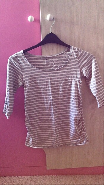 H&M Beyaz gri H&m bluz