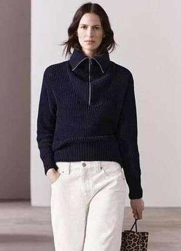 Zara fermuar detaylı triko