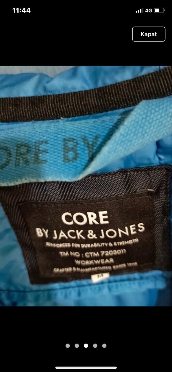 Mavi Erkek Kapüşonlu Fermuarlı Mont - Görsel 3