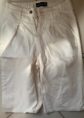 Bej Keten Pantolon Regular Fit Pilili - Görsel 3