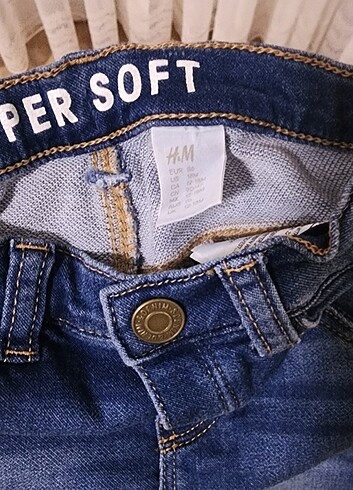 18-24 Ay Beden lacivert Renk H&M cocuk soft likrali jean