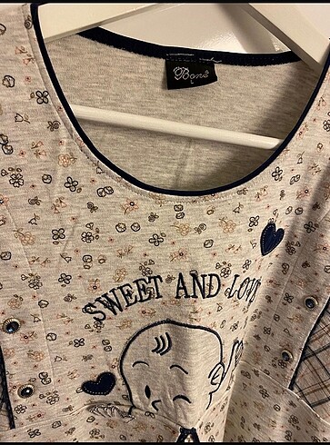 l Beden çeşitli Renk Hamile Lohusa Pijama Sabahlık Takımı