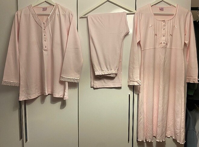Hamile Lohusa Pijama Gecelik 3lü Takım