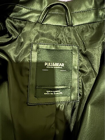 s Beden siyah Renk Pull and bear siyah deri blazer