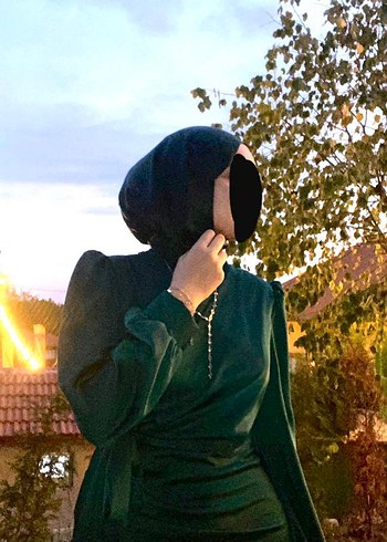 TESTTÜR ABİYE Zümrüt Yeşil Slip Model